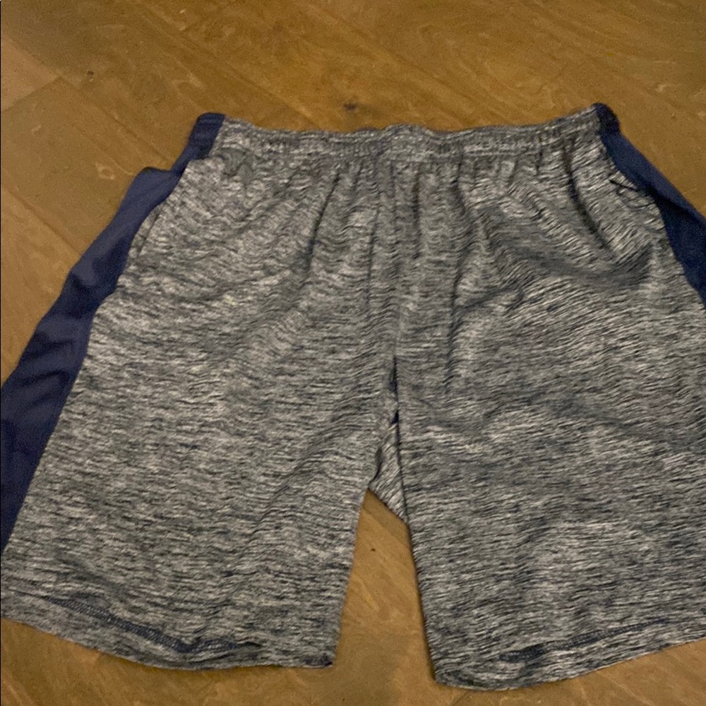BCG Heather Gray and Navy Men's Athletic Shorts, XL